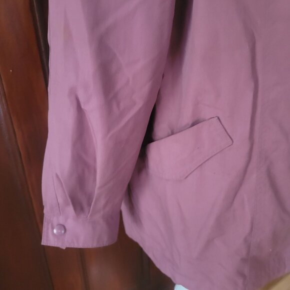 London Fog Women's Jacket Size 8 Reg Mauve Full Button Front With Pockets & Coll - Picture 3 of 6